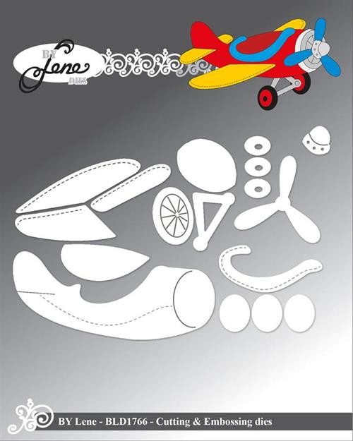 By Lene dies Airplane Største 8,2x3,6cm